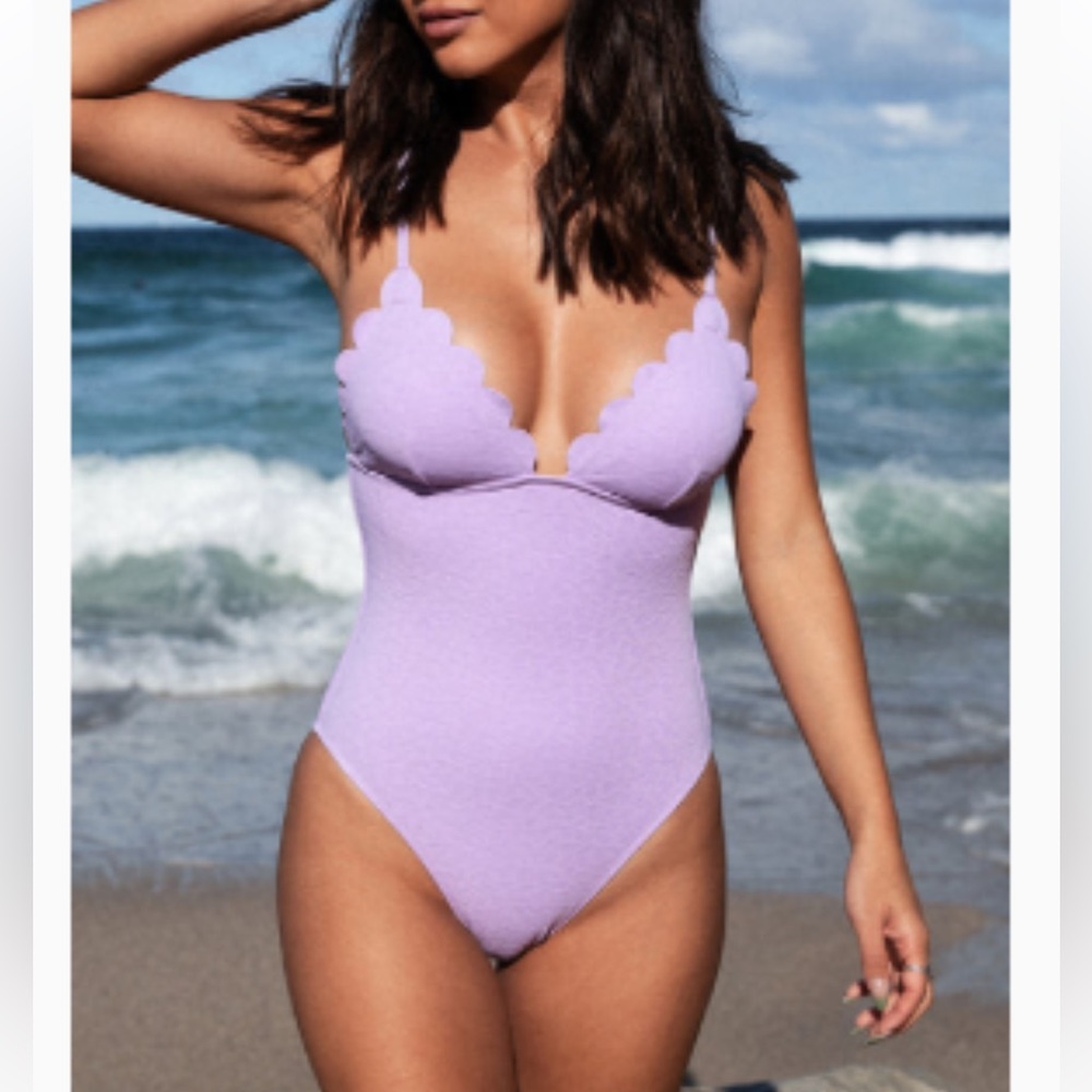 Lavender purple one piece Cupshe swimsuit NWT